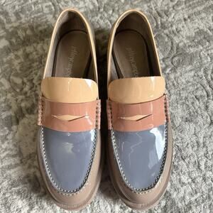 Jeffrey Campbell Lenna Taupe Patent Leather Loafers Women’s Size 6